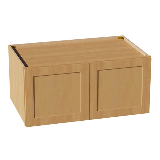 HT - W391824: Timber Wood Shaker 39"W x 18"H x 24"D 2 Doors Standard Bridge Wall Cabinet - NextCabinets