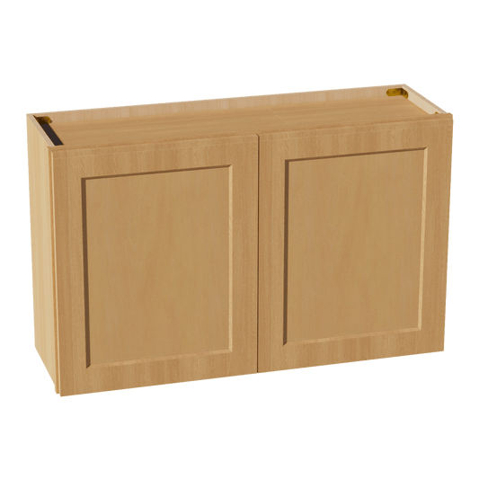 HT - W3924: Timber Wood Shaker 39"W x 24"H 2 Doors Standard Wall Bridge Cabinet - NextCabinets