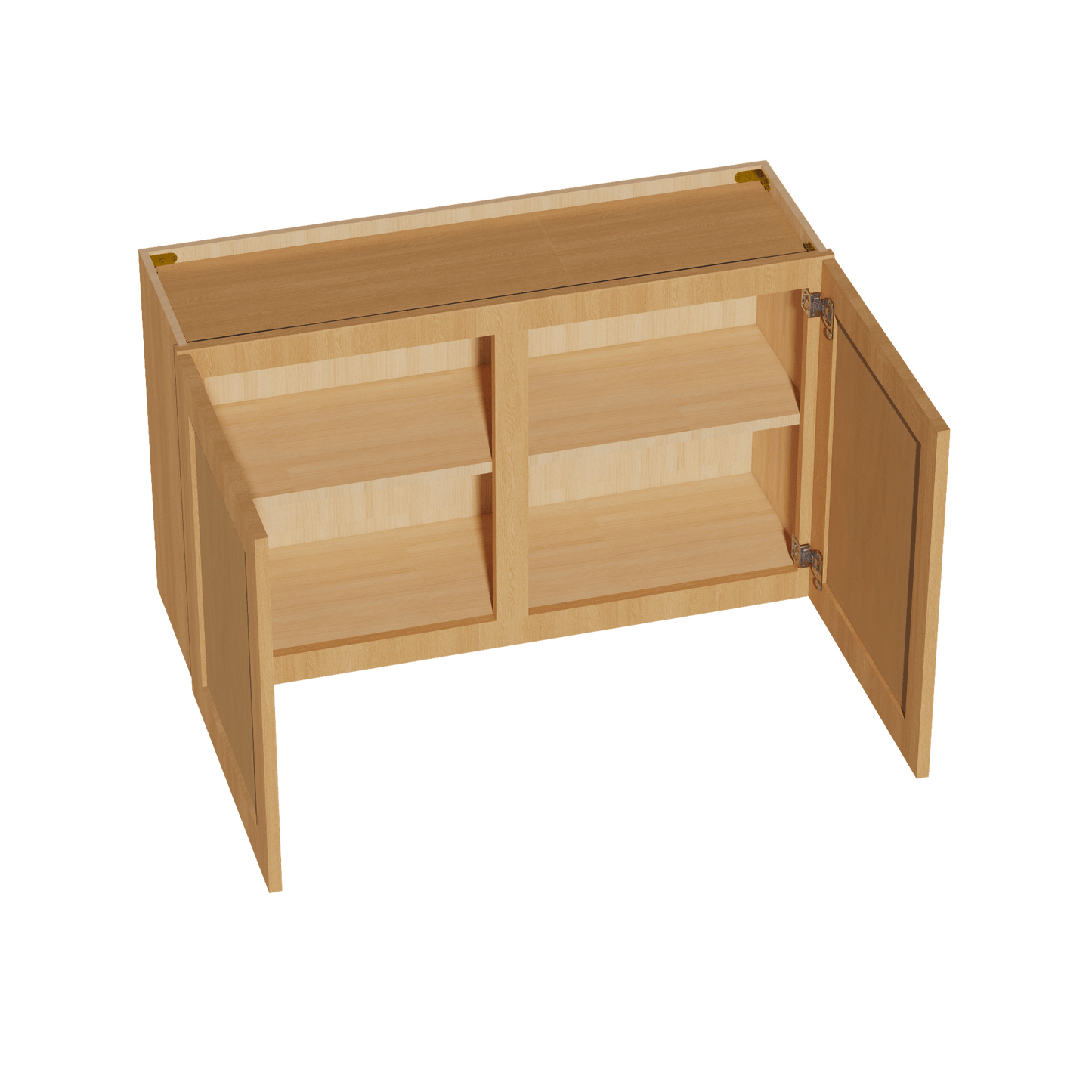 HT - W3924: Timber Wood Shaker 39"W x 24"H 2 Doors Standard Wall Bridge Cabinet - NextCabinets