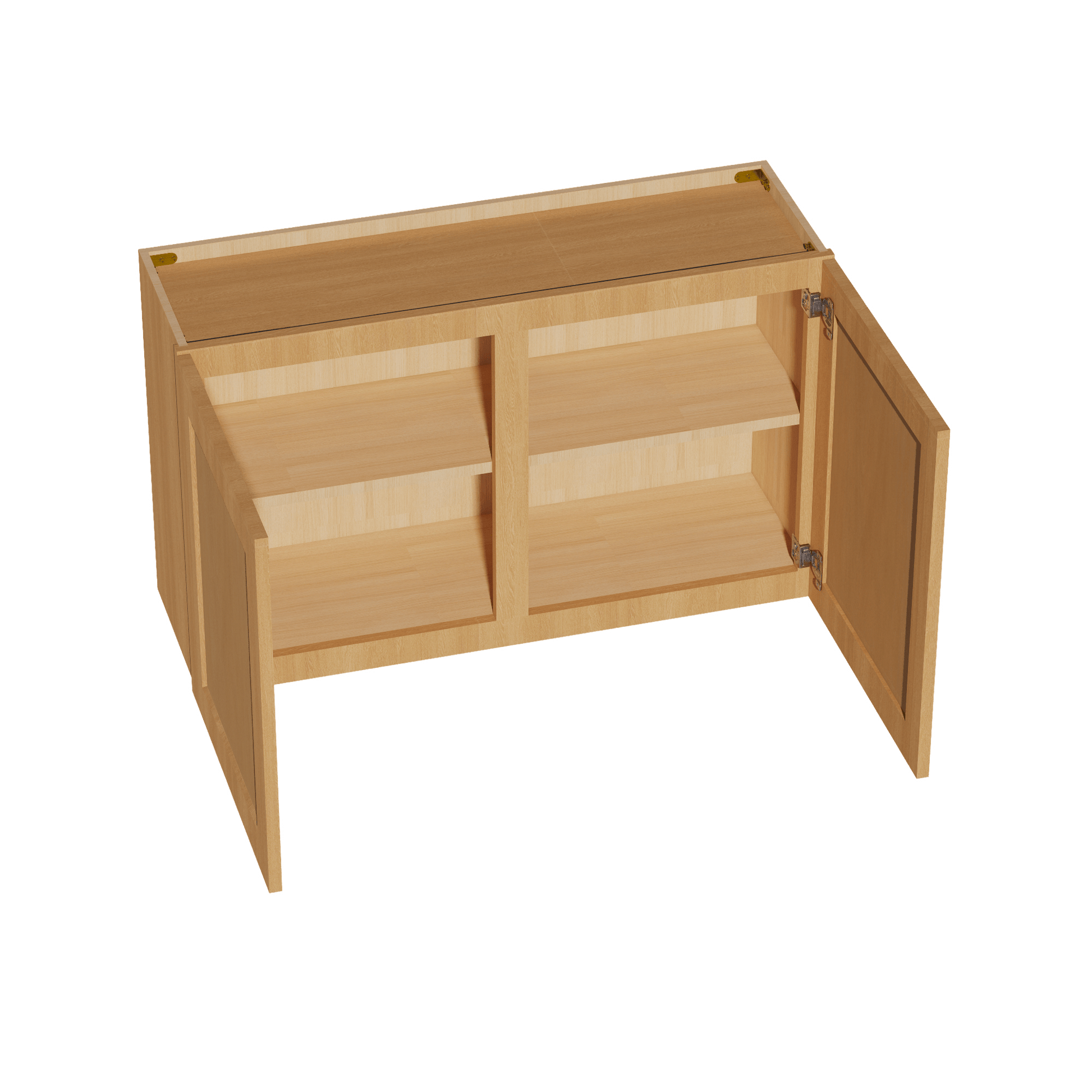 HT - W3924: Timber Wood Shaker 39"W x 24"H 2 Doors Standard Wall Bridge Cabinet - NextCabinets