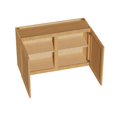HT - W3924: Timber Wood Shaker 39"W x 24"H 2 Doors Standard Wall Bridge Cabinet - NextCabinets