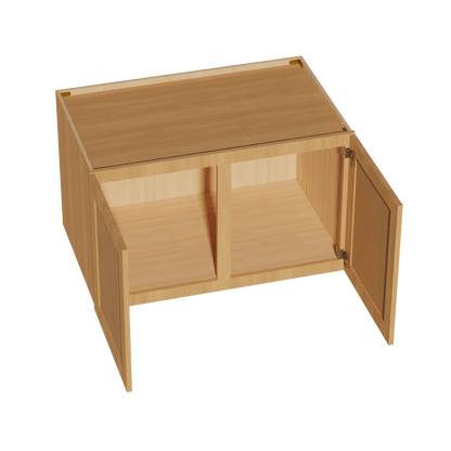 HT - W392424: Timber Wood Shaker 39"W x 24"H x 24"D 2 Doors & 1 Shelf Standard Bridge Wall Cabinet - NextCabinets