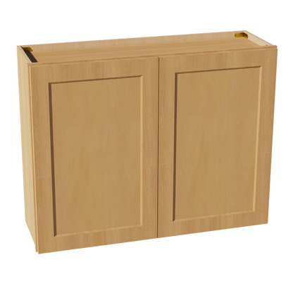HT - W3930: Timber Wood Shaker 39"W x 30"H 2 Doors & 2 Shelves Standard Wall Cabinet - NextCabinets