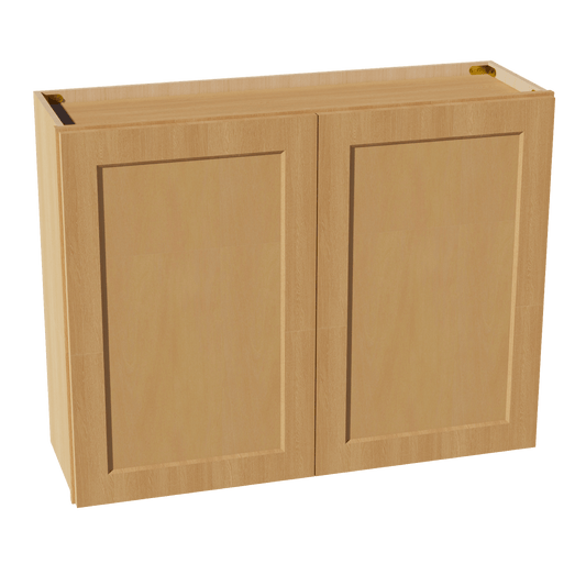 HT - W3930: Timber Wood Shaker 39"W x 30"H 2 Doors & 2 Shelves Standard Wall Cabinet - NextCabinets