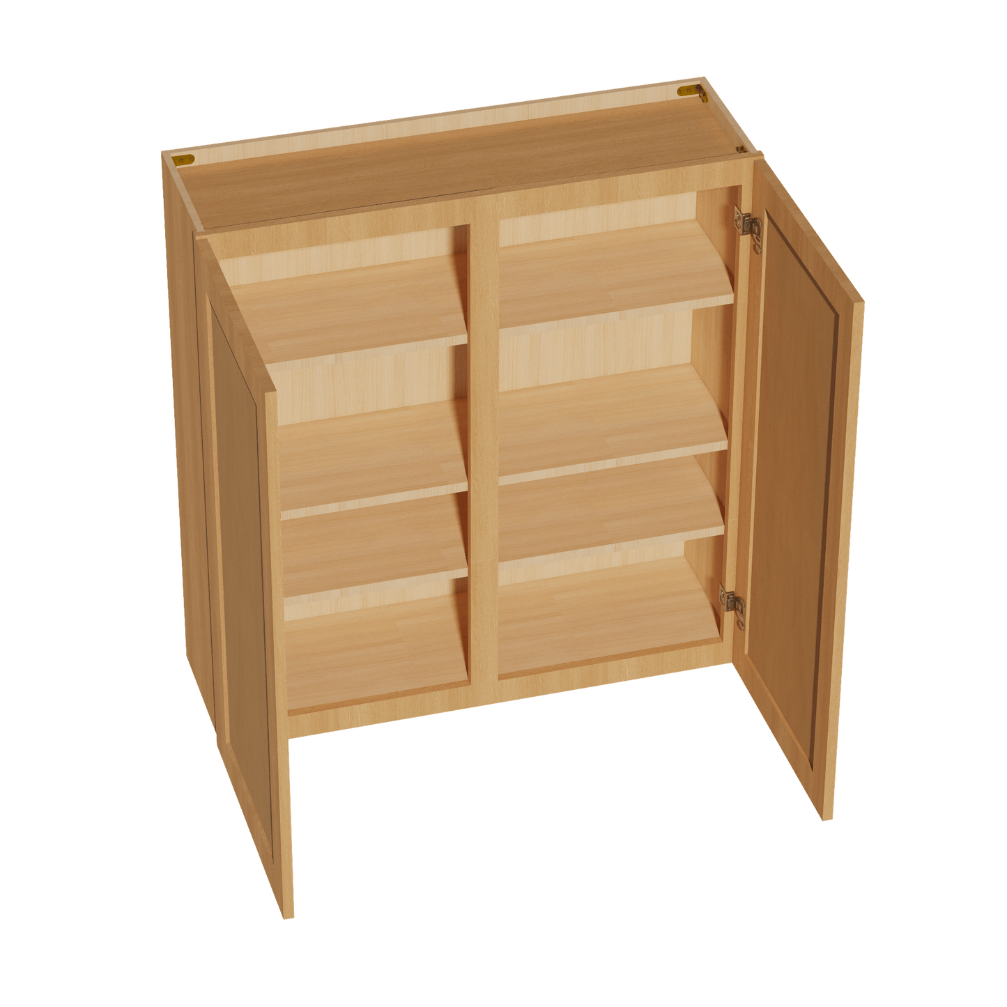 HT - W3942: Timber Wood Shaker 39"W x 42"H 2 Doors & 3 Shelves Standard Wall Cabinet - NextCabinets
