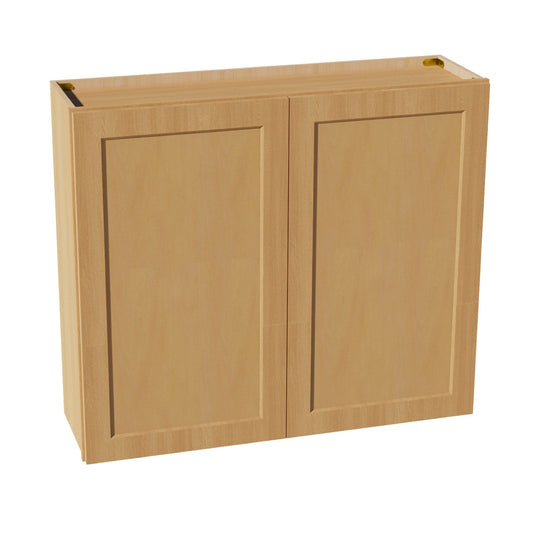 HT - W4236: Timber Wood Shaker 42"W x 36"H 2 Doors & 2 Shelves Standard Wall Cabinet - NextCabinets