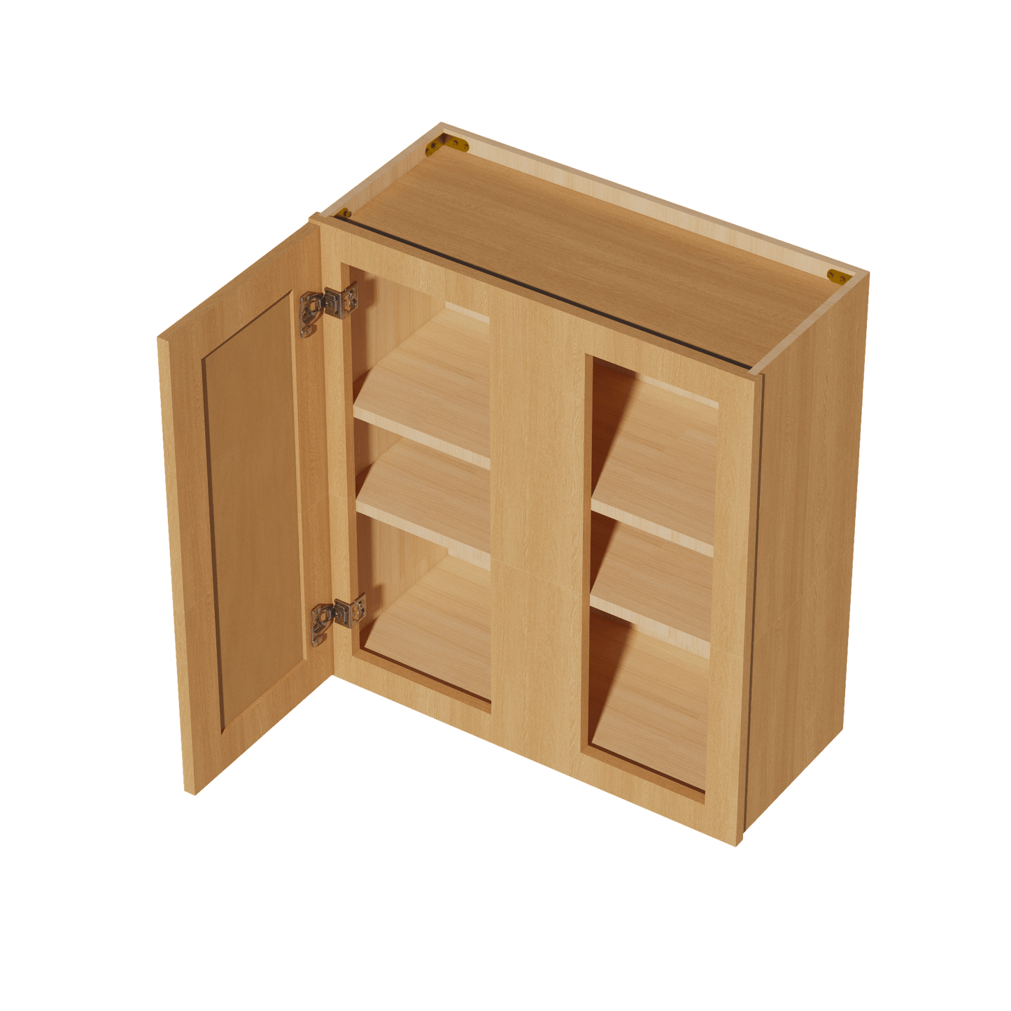 HT - WBC2730: Timber Wood Shaker 27"W x 30"H 1 Door & 2 Shelves Wall Blind Corner Cabinets - NextCabinets