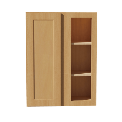HT - WBC2736: Timber Wood Shaker 27"W x 36"H 1 Door & 2 Shelves Wall Blind Corner Cabinets - NextCabinets