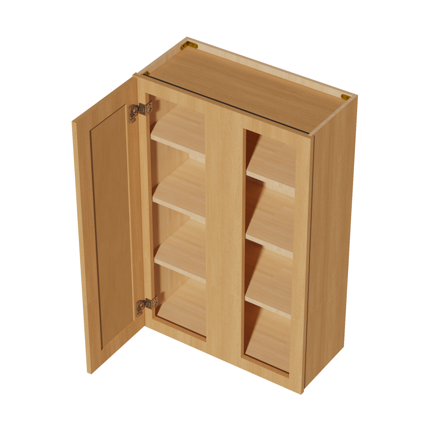 HT - WBC2742: Timber Wood Shaker 27"W x 42"H 1 Door & 2 Shelves Wall Blind Corner Cabinets - NextCabinets