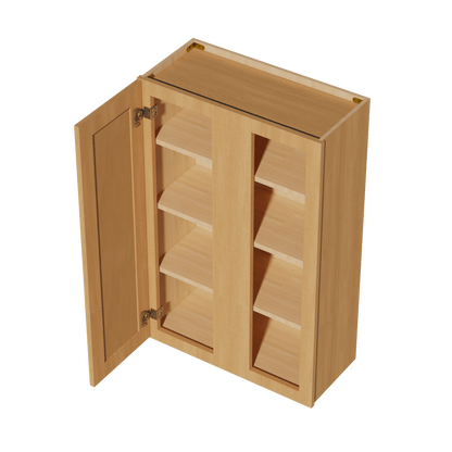 HT - WBC2742: Timber Wood Shaker 27"W x 42"H 1 Door & 2 Shelves Wall Blind Corner Cabinets - NextCabinets