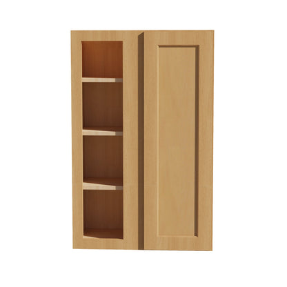 HT - WBC2742: Timber Wood Shaker 27"W x 42"H 1 Door & 2 Shelves Wall Blind Corner Cabinets - NextCabinets