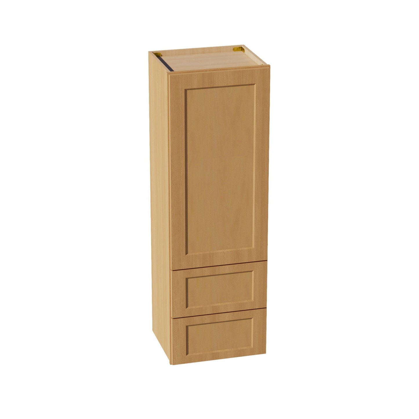 HT - WD1854: Timber Wood Shaker 18"W x 54"H 1 Door & 2 Drawers Special Wall Cabinet - NextCabinets