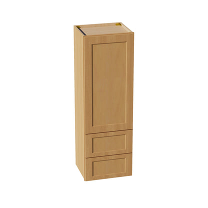 HT - WD1854: Timber Wood Shaker 18"W x 54"H 1 Door & 2 Drawers Special Wall Cabinet - NextCabinets
