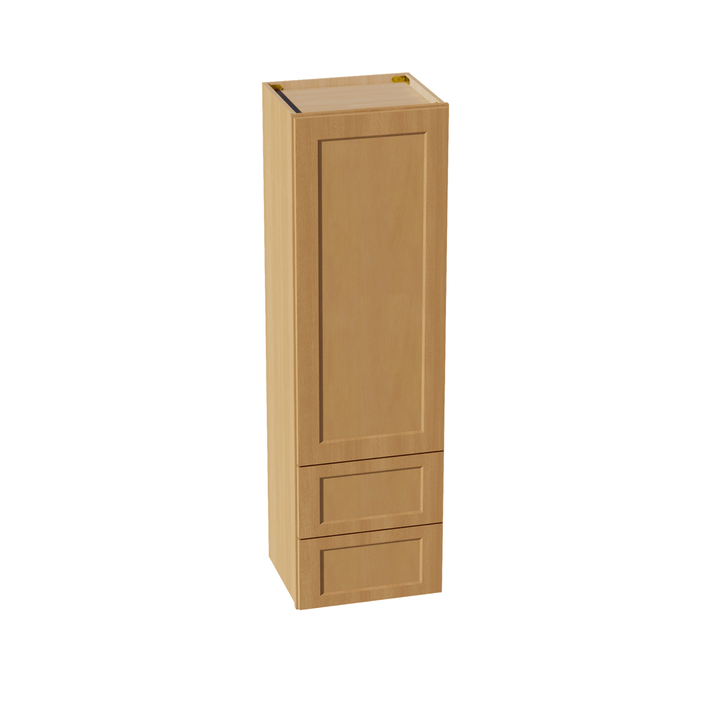 HT - WD1860: Timber Wood Shaker 18"W x 60"H 1 Door & 2 Drawers Special Wall Cabinet - NextCabinets