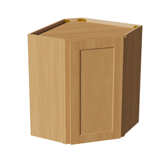 HT - WDC2430: Timber Wood Shaker 24"W x 30"H 1 Door & 2 Shelves Diagonal Wall Corner Cabinet - NextCabinets