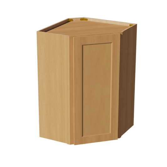 HT - WDC2436: Timber Wood Shaker 24"W x 36"H 1 Door & 2 Shelves Diagonal Wall Corner Cabinet - NextCabinets