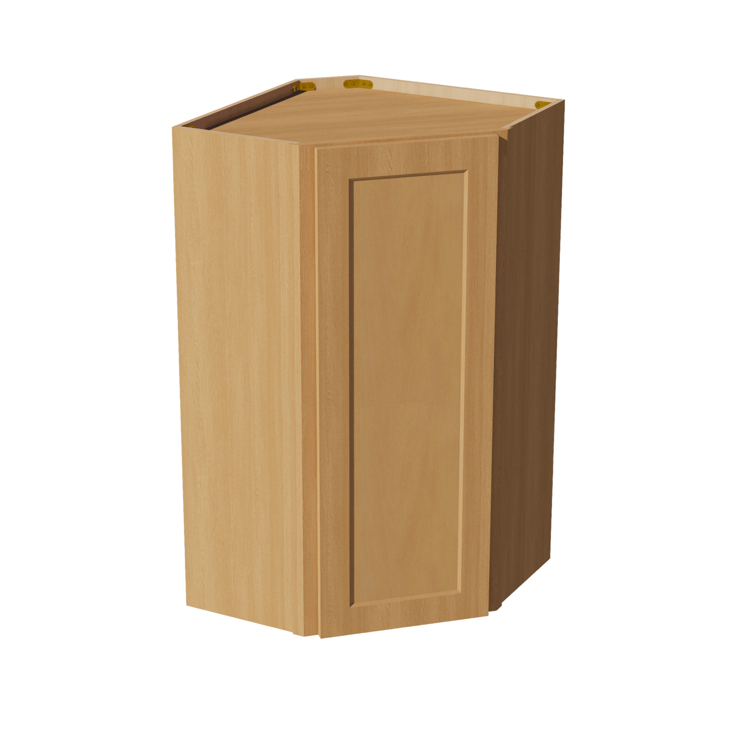 HT - WDC2442: Timber Wood Shaker 24"W x 42"H 1 Door & 2 Shelves Diagonal Wall Corner Cabinet - NextCabinets