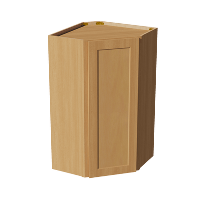 HT - WDC2442: Timber Wood Shaker 24"W x 42"H 1 Door & 2 Shelves Diagonal Wall Corner Cabinet - NextCabinets