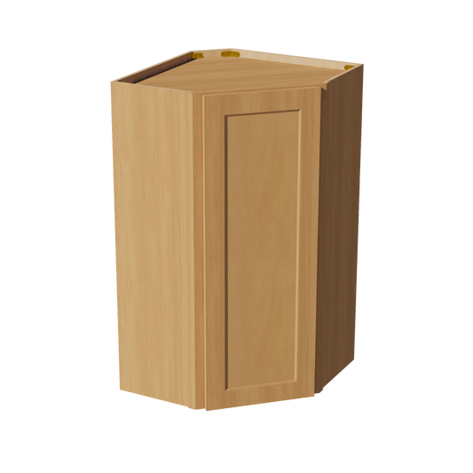 HT - WDC2442: Timber Wood Shaker 24"W x 42"H 1 Door & 2 Shelves Diagonal Wall Corner Cabinet - NextCabinets