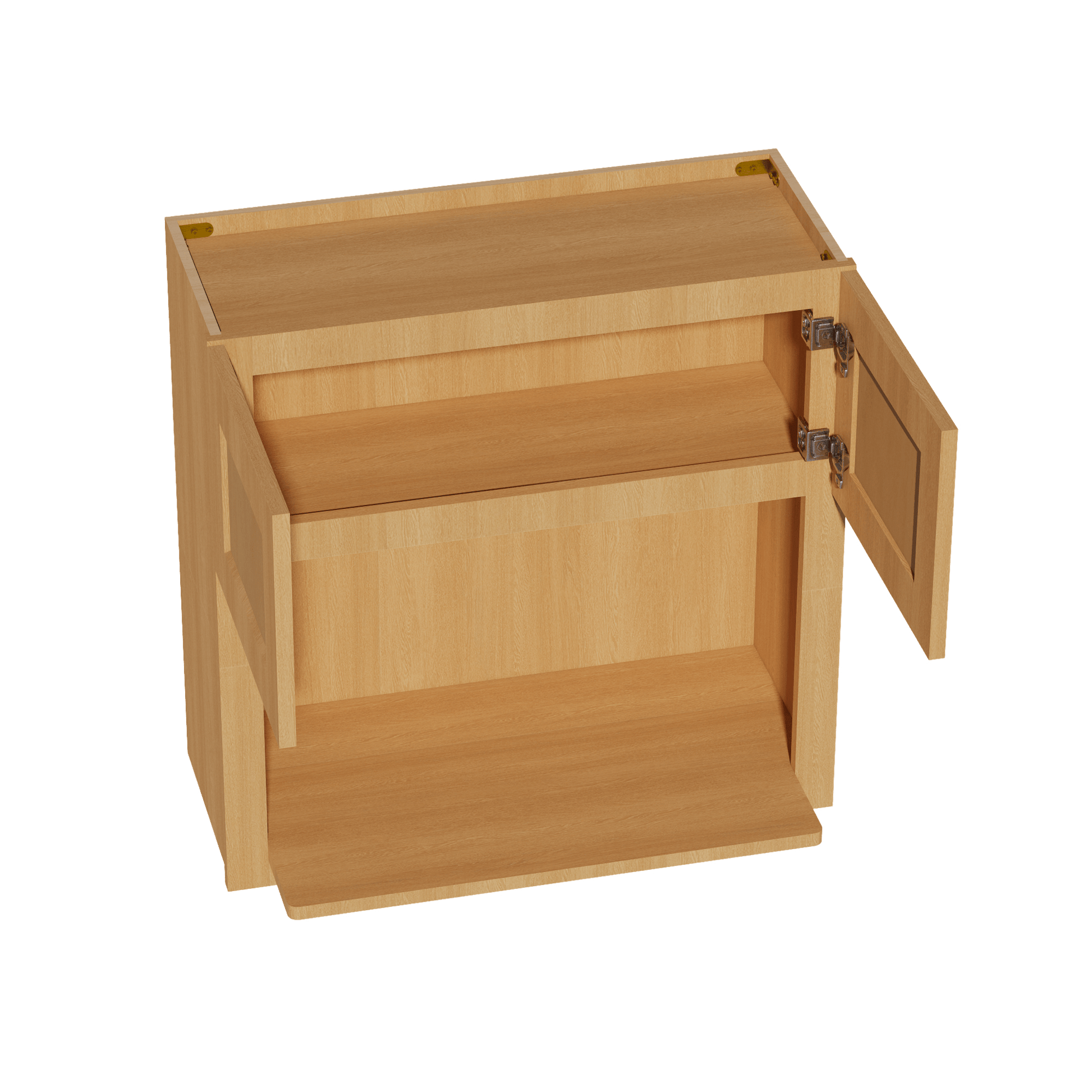 HT - WM3030: Timber Wood Shaker 30"W x 30"H 2 Doors Wall Built - in Microwave Cabinets - NextCabinets