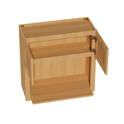 HT - WM3030: Timber Wood Shaker 30"W x 30"H 2 Doors Wall Built - in Microwave Cabinets - NextCabinets