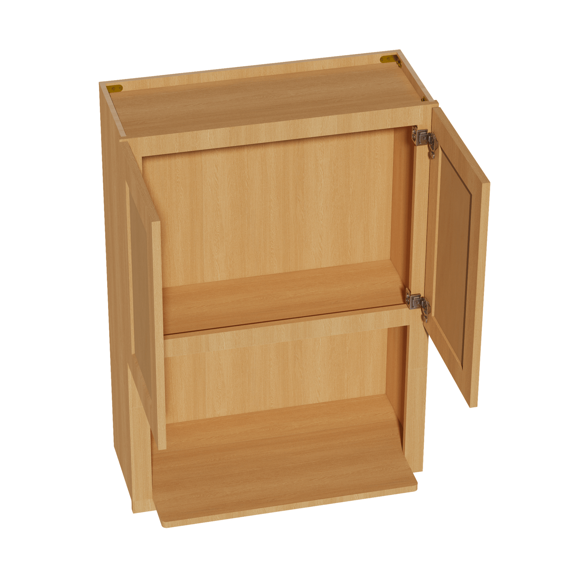 HT - WM3042: Timber Wood Shaker 30"W x 42"H 2 Door & 1 Shelf Wall Built - in Microwave Cabinets - NextCabinets