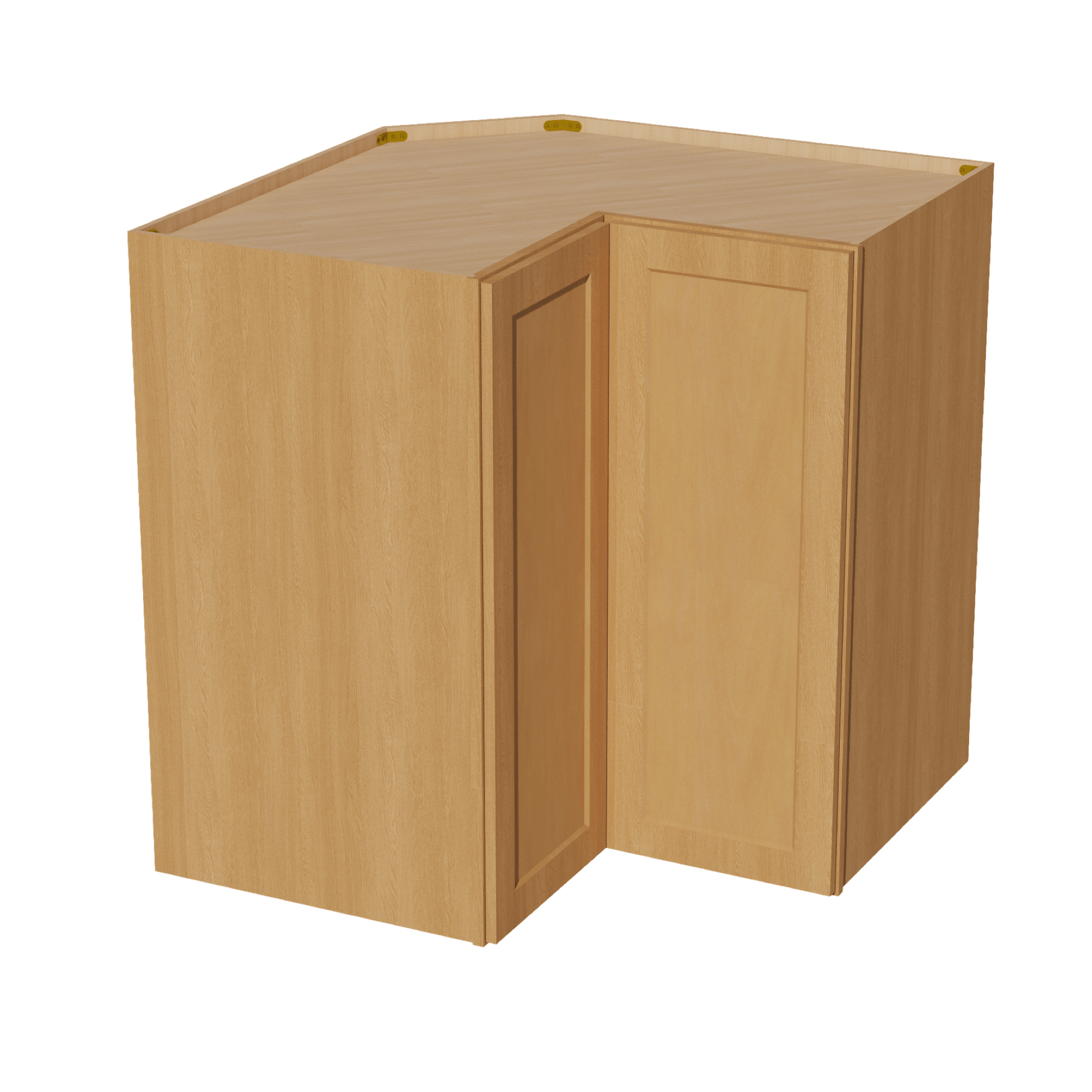 HT - WPC2442: Timber Wood Shaker 24"W x 42"H 1 Door & 3 Shelves Pie Cut Wall Corner Cabinet - NextCabinets