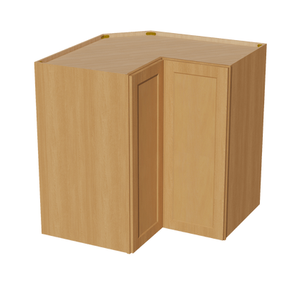 HT - WPC2442: Timber Wood Shaker 24"W x 42"H 1 Door & 3 Shelves Pie Cut Wall Corner Cabinet - NextCabinets