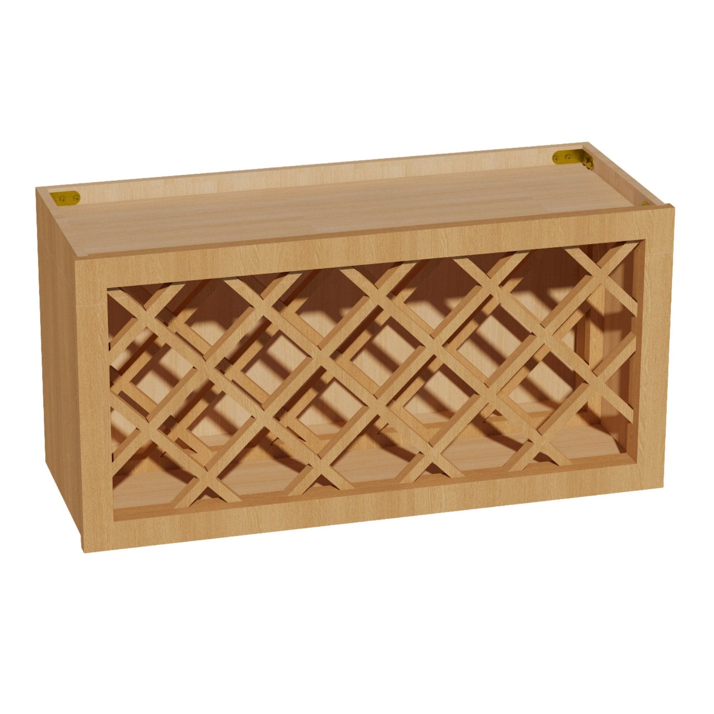 HT - WR3015: Timber Wood Shaker 30"W x 15"H x 12"D Wall Wine Rack Incl. Shelf - NextCabinets