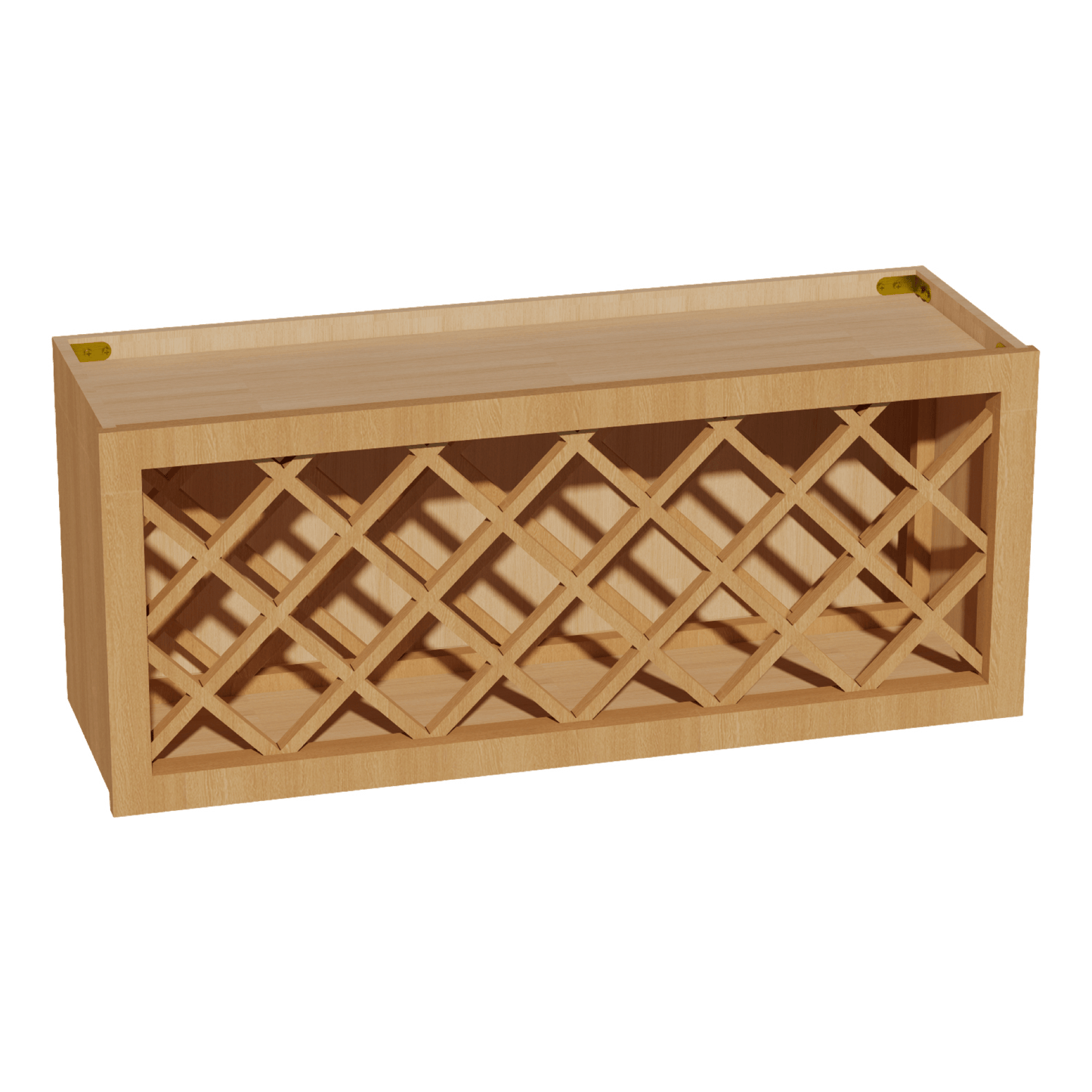 HT - WR3615: Timber Wood Shaker 36"W x 15"H x 12"D Wall Wine Rack Incl. Shelf - NextCabinets