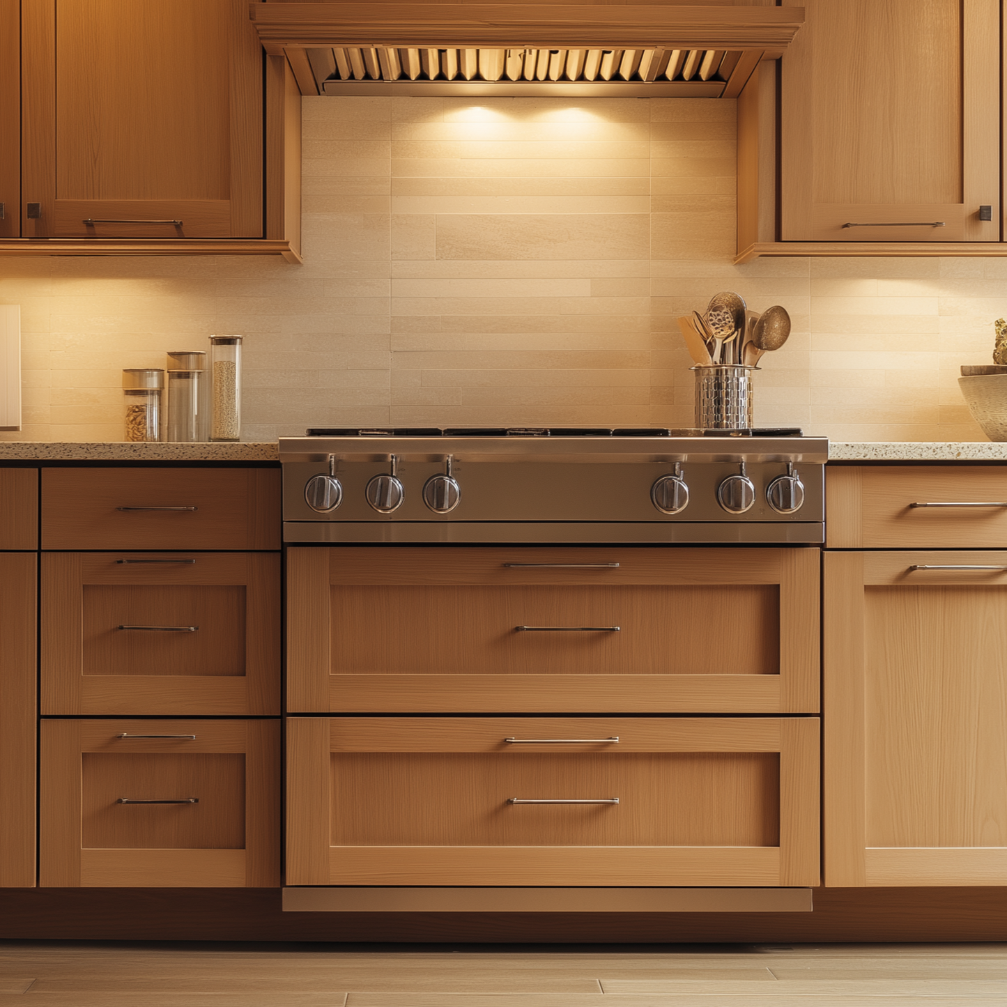 Natural Wood Shaker 10x10 RTA Cabinets