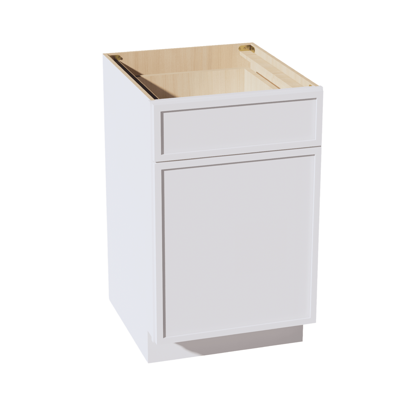 SF - B21: Frost White Slim Shaker 21" 1 Drawer 1 Door Standard Base Cabinet - NextCabinets