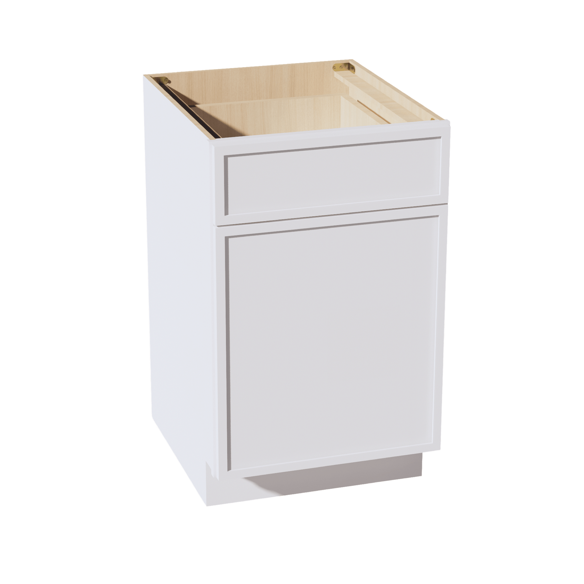 SF - B21: Frost White Slim Shaker 21" 1 Drawer 1 Door Standard Base Cabinet - NextCabinets