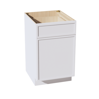 SF - B21: Frost White Slim Shaker 21" 1 Drawer 1 Door Standard Base Cabinet - NextCabinets