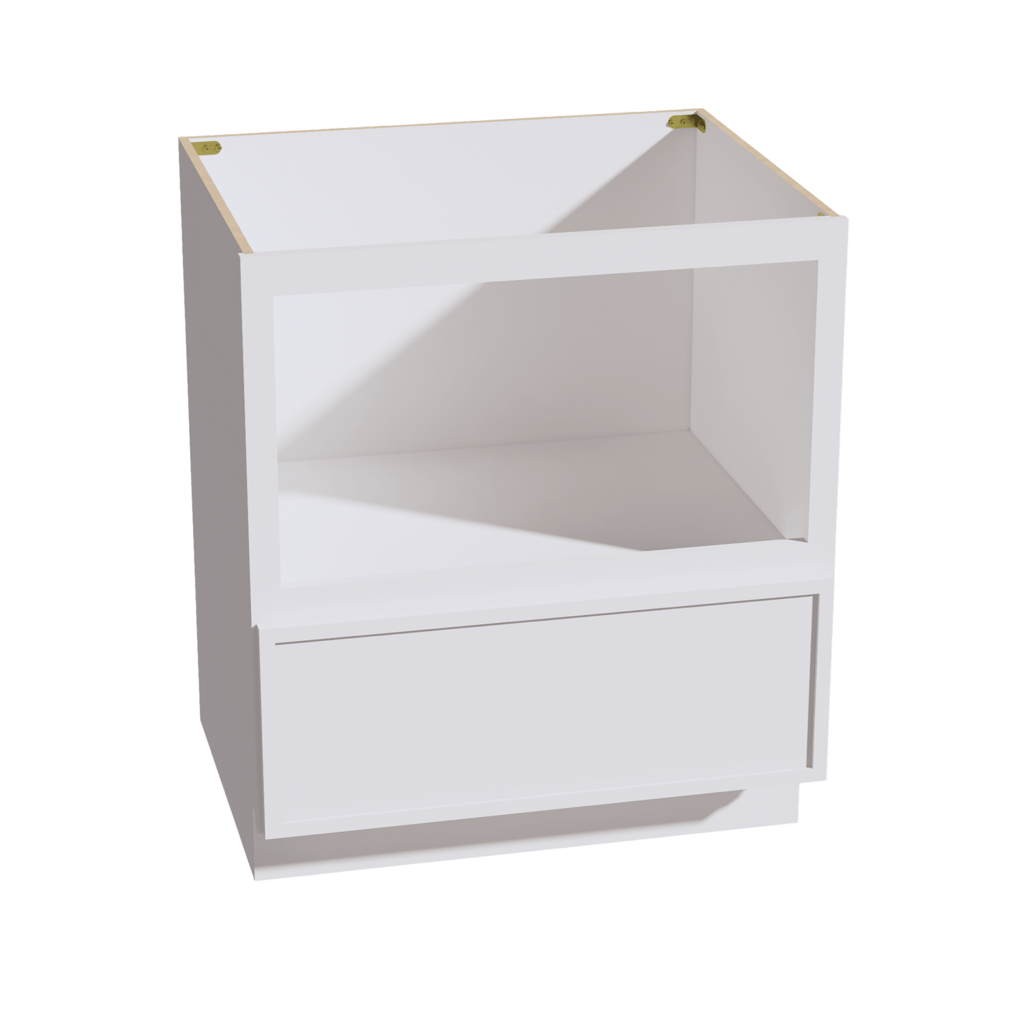 SF - BMC30: Frost White Slim Shaker 30" 1 Drawer Base Built - in Microwave Cabinets - NextCabinets