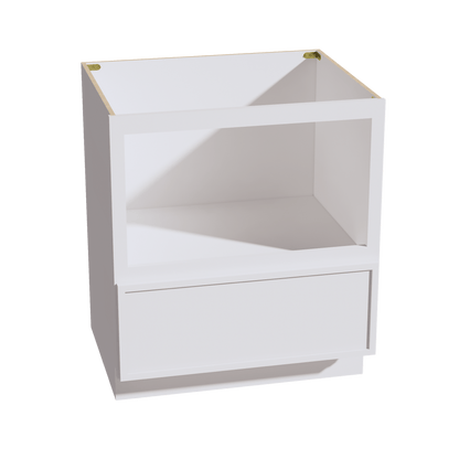 SF - BMC30: Frost White Slim Shaker 30" 1 Drawer Base Built - in Microwave Cabinets - NextCabinets
