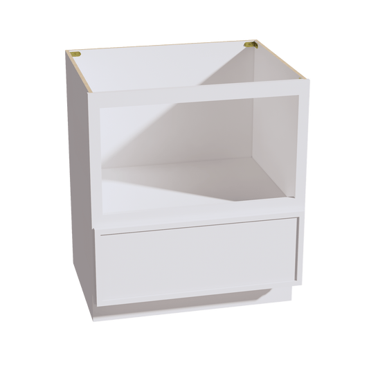 SF - BMC30: Frost White Slim Shaker 30" 1 Drawer Base Built - in Microwave Cabinets - NextCabinets