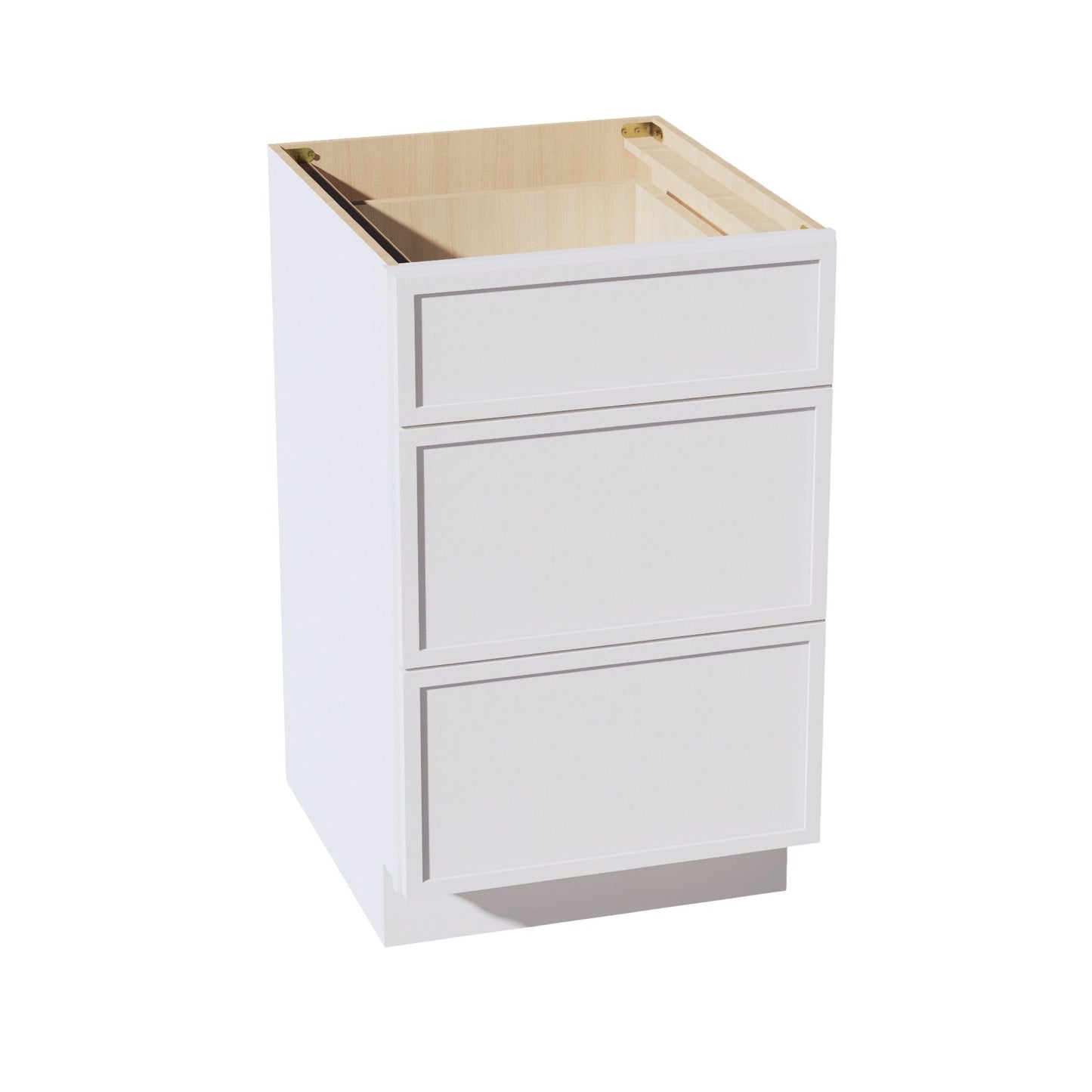 SF - DB21: Frost White Slim Shaker 21" 3 Drawers Base Cabinet - NextCabinets
