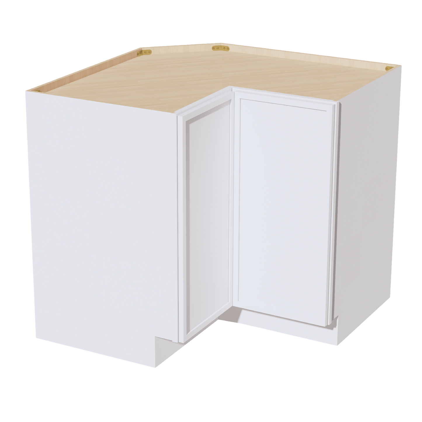 SF - LSB33: Frost White Slim Shaker 33" 2 Doors Lazy Susan Corner Base Cabinet - NextCabinets