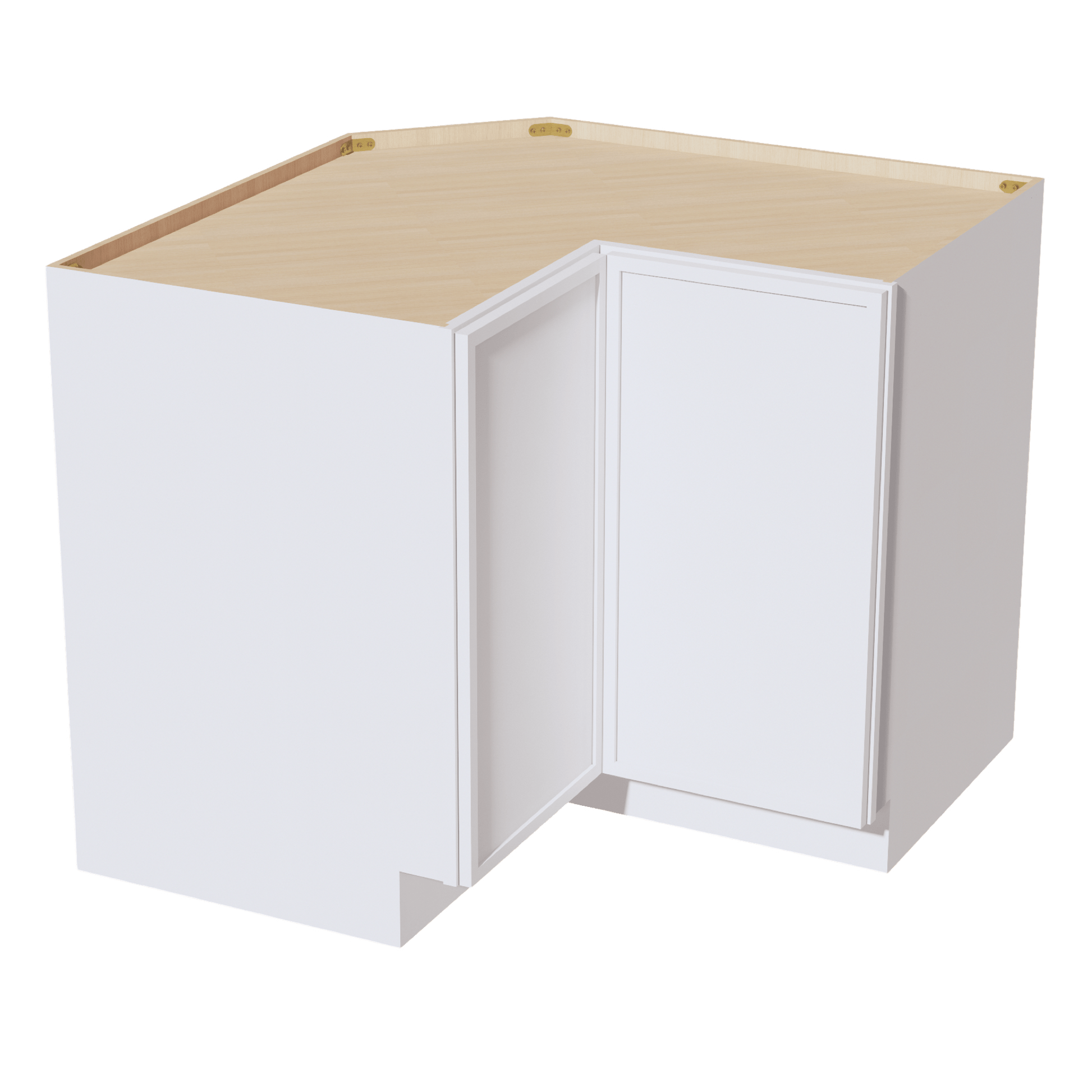 SF - LSB36: Frost White Slim Shaker 36" 2 Doors Lazy Susan Corner Base Cabinet - NextCabinets