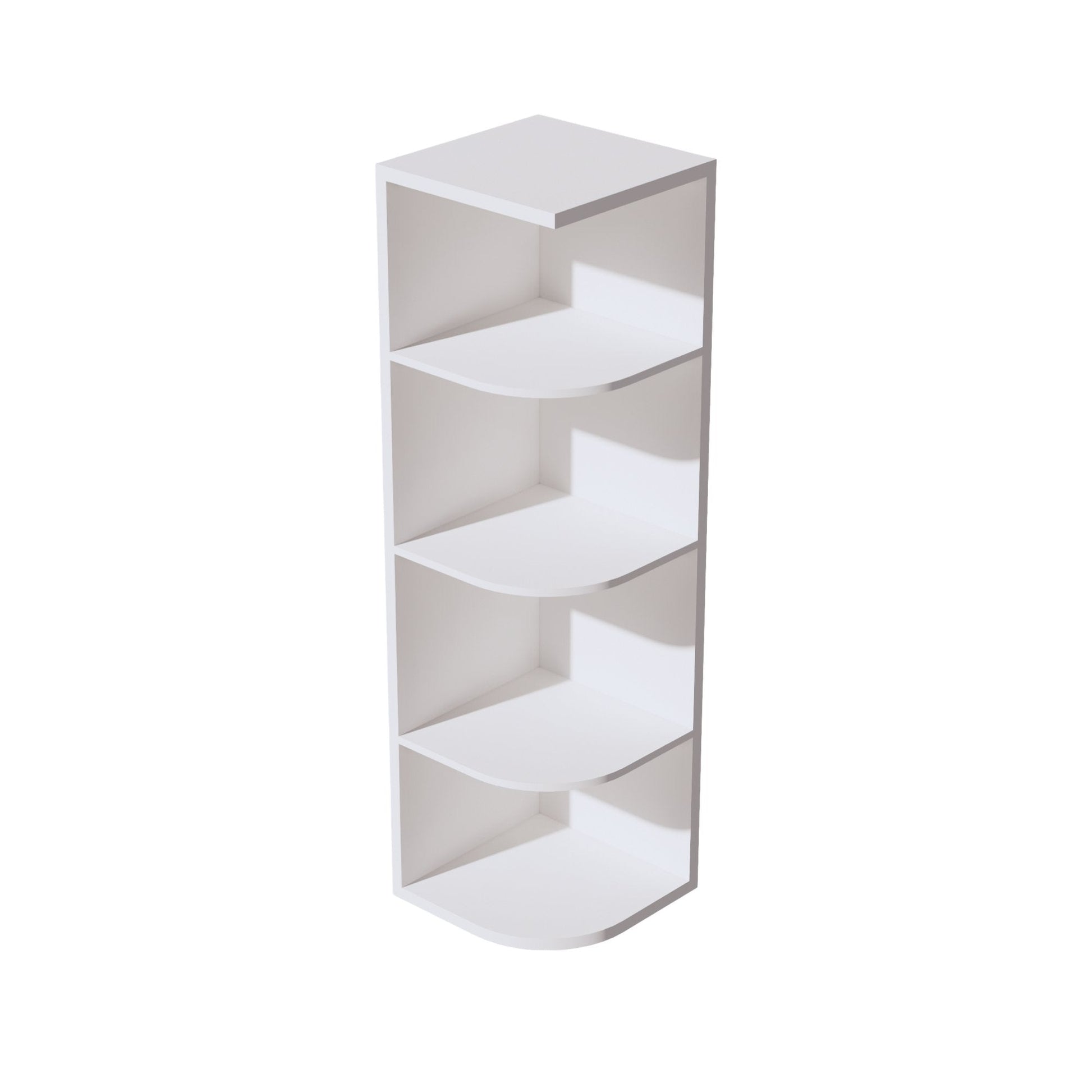 SF - OE1242: Frost White Slim Shaker 12"W x 42"H 4 Shelves Wall End Shelf Cabinet - NextCabinets