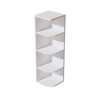 SF - OE1242: Frost White Slim Shaker 12"W x 42"H 4 Shelves Wall End Shelf Cabinet - NextCabinets