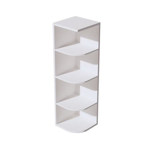 SF - OE1242: Frost White Slim Shaker 12"W x 42"H 4 Shelves Wall End Shelf Cabinet - NextCabinets