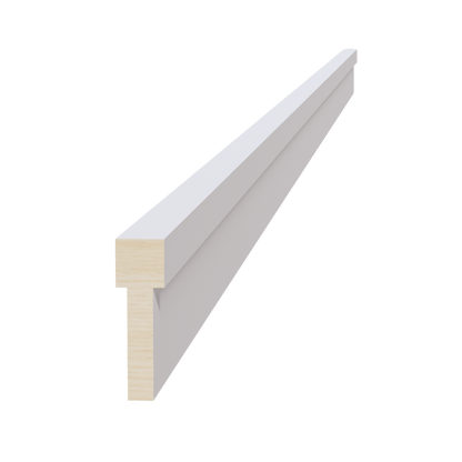 SF - STKM8: Frost White Slim Shaker 96"W x 2 - 1/2"H x 3/4"D Stacking Molding - NextCabinets