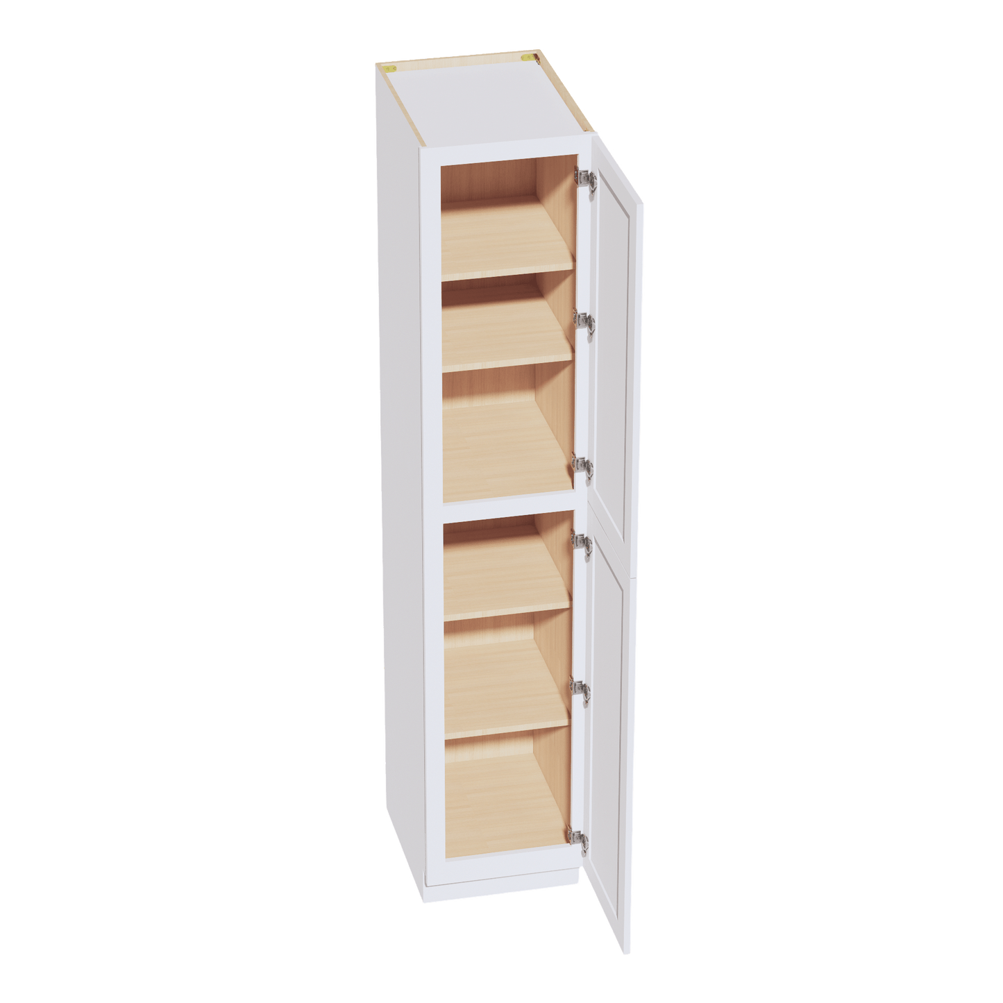 SF - TP1890: Frost White Slim Shaker 18"W x 90"H x 24"D 2 Doors & 5 Shelves Tall Shelf Pantry Cabinets - NextCabinets