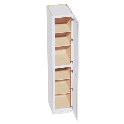 SF - TP1896: Frost White Slim Shaker 18"W x 96"H x 24"D 2 Doors & 6 Shelves Tall Shelf Pantry Cabinets - NextCabinets