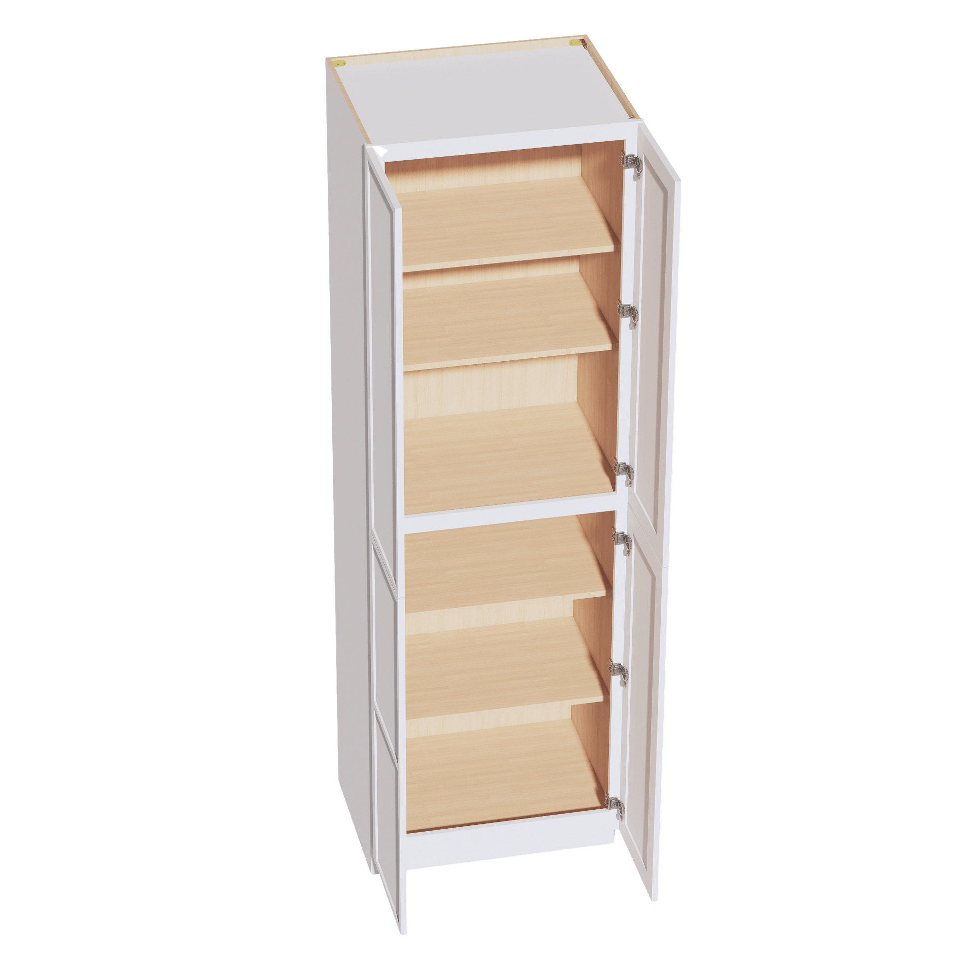 SF - TP3096: Frost White Slim Shaker 30"W x 96"H x 24"D 2 Doors & 6 Shelves Tall Shelf Pantry Cabinets - NextCabinets