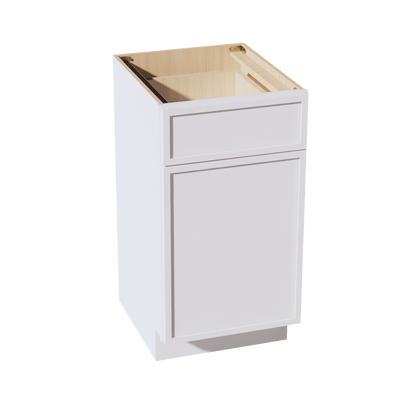 SF - VB1821: Frost White Slim Shaker 18"W x 34 - 1/2"H x 21"D 1 Door & 1 Drawer Single Door Vanity Base Cabinets - NextCabinets