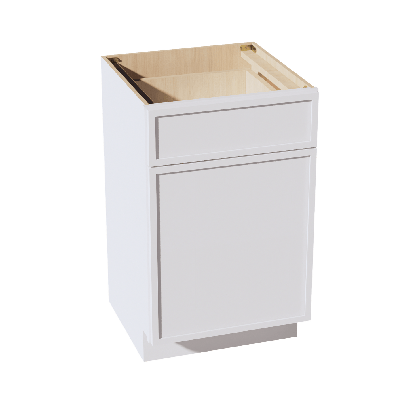 SF - VB2121: Frost White Slim Shaker 21"W x 34 - 1/2"H x 21"D 1 Door & 1 Drawer Single Door Vanity Base Cabinets - NextCabinets