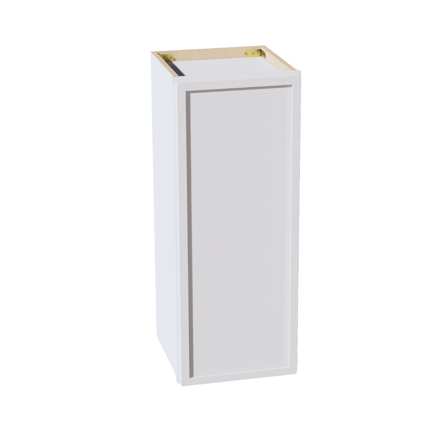 SF - W1230:: Frost White Slim Shaker 12"W x 30"H 1 Door & 2 Shelves Standard Wall Cabinet - NextCabinets